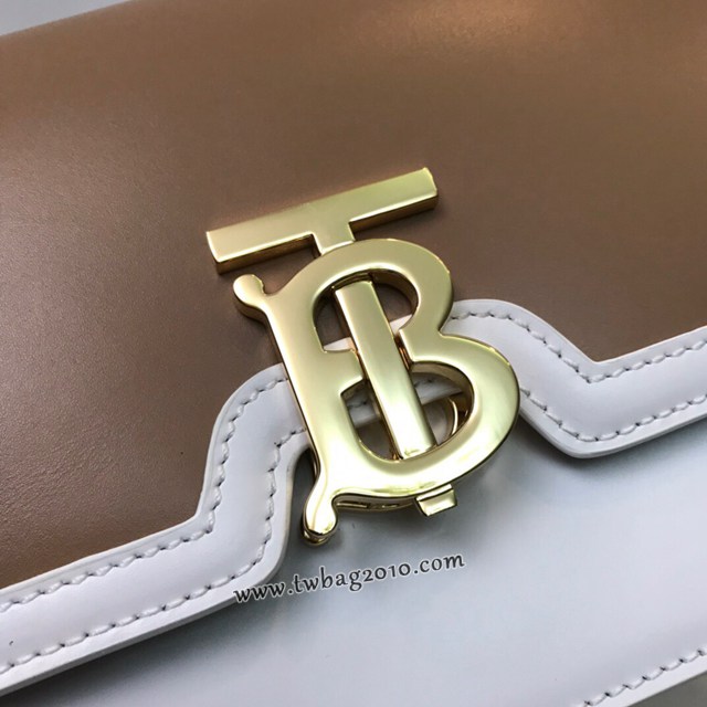 Burberry專門店新款小號拼色TB專屬標識皮革鎖扣包 巴寶莉經典爆款皮革單肩斜背女包 yxb1380